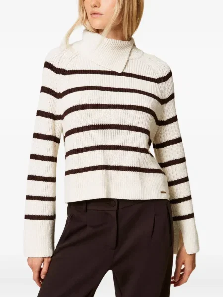 Pulover Twinset cu dungi alb