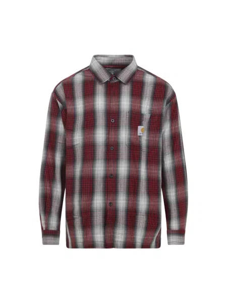Carhartt Wip Koszula Harlin Comfort Fit rot szara