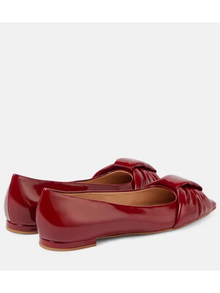 Balerini Gianvito Rossi din piele roșu