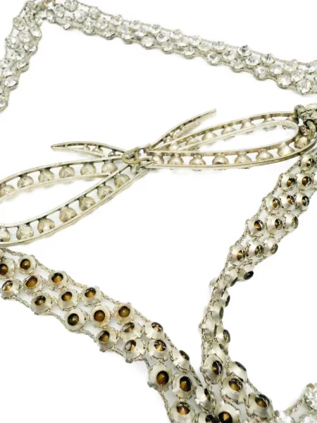 Колан Jennifer Gibson Jewellery с панделка сребристо