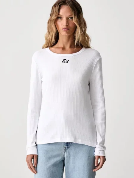 Tricou cu mânecă lungă Munthe alb