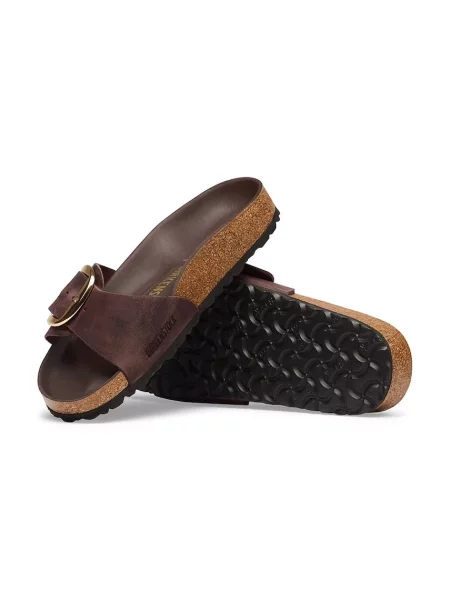 Кожаные шлепанцы Birkenstock с пряжкой