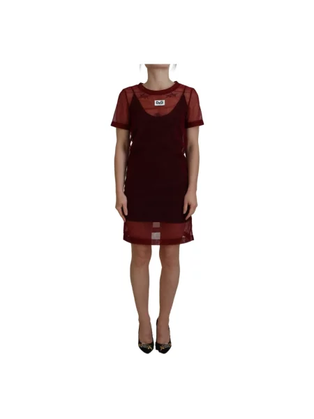 Sukienka koszulowa Dolce And Gabbana brązowa