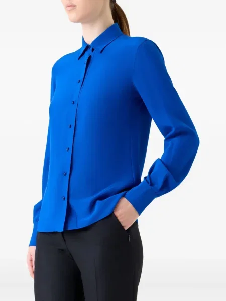 Top Akris albastru