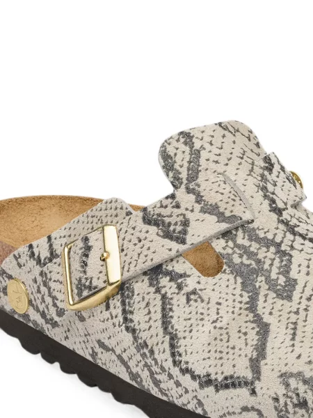 Papuci tip mules Birkenstock cu imagine cu model piele de șarpe