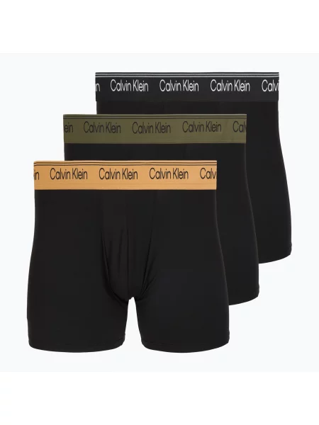 Boxeri pentru bărbați Calvin Klein Brief black w/bronze flash wb/black/oliv negru