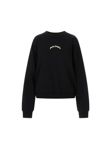 Bluza Palm Angels z logo o skróconej długości czarna