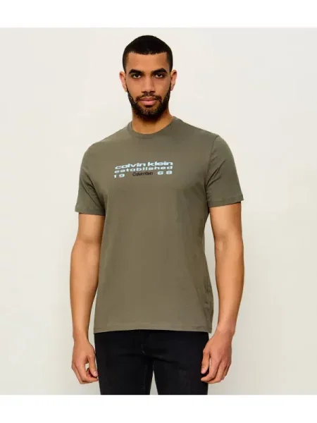 Calvin Klein Jeans Póló SS EU Sötétzöld