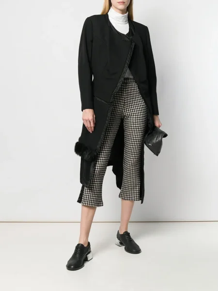 Kožešinový lem umělá kožešina kožich Comme Des Garçons Pre-owned černý