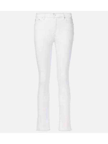 Cropp blugi evazați Ag Jeans cu talie înaltă alb