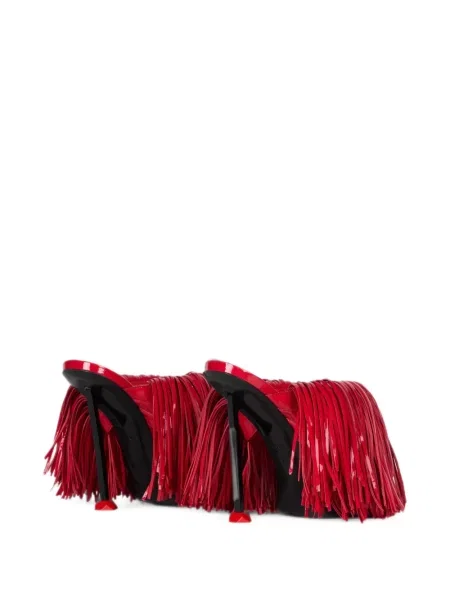 Papuci tip mules Givenchy din piele de lac roșu