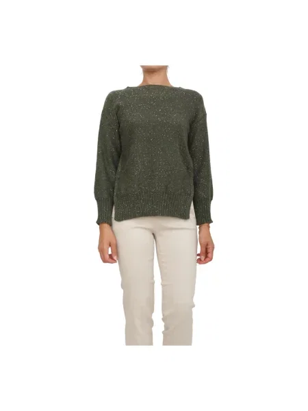 Sweter Marella wełniany zielony