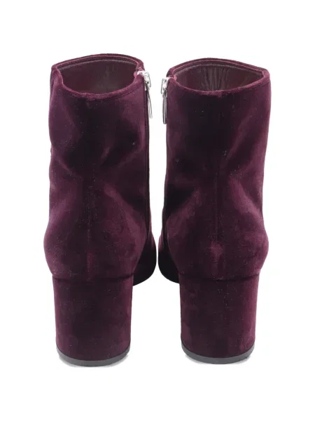Cizme scurte Gianvito Rossi de catifea violet
