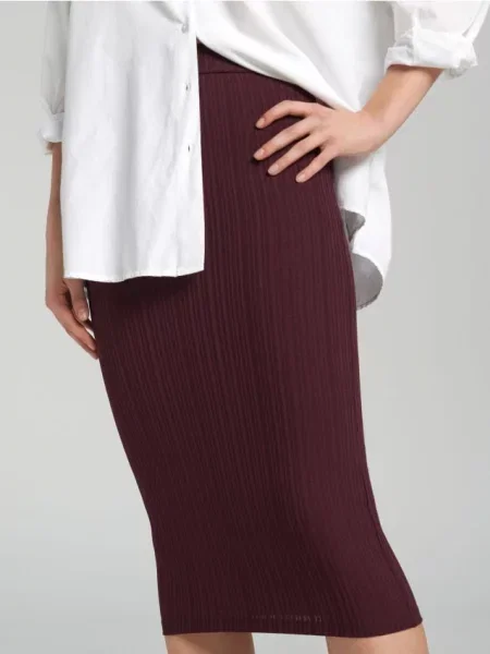 Рібана міді спідниця дерево червоне