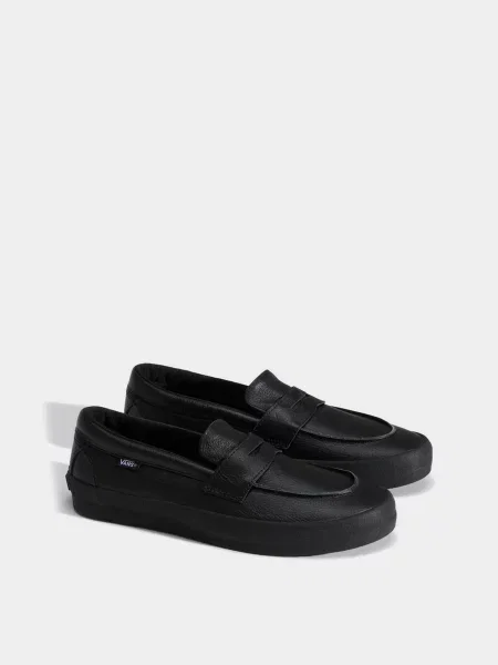 Замшевые лоферы Vans черные