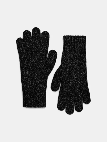 Armani Exchange mănuși cu lână negru