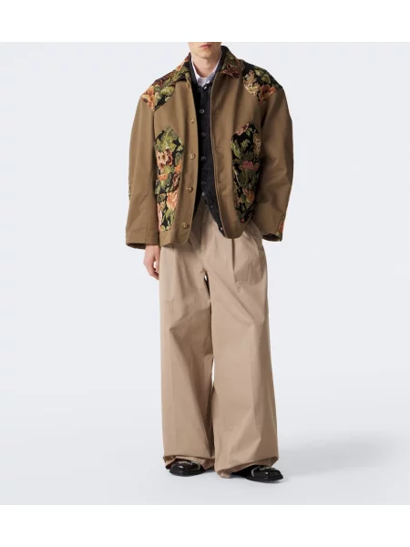 Geacă Simone Rocha cu model floral verde