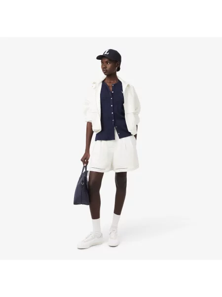 Lacoste Szorty Oversize białe