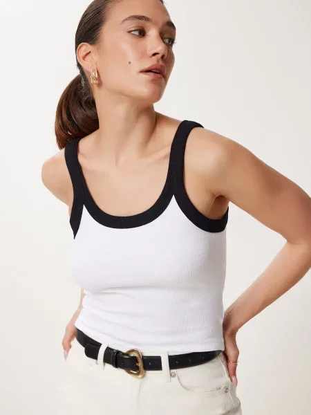 Happiness İstanbul Top negru alb