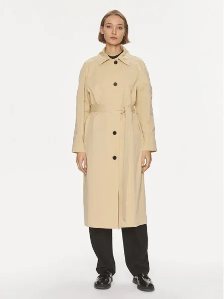 HUGO palton femei de tranzitie bej