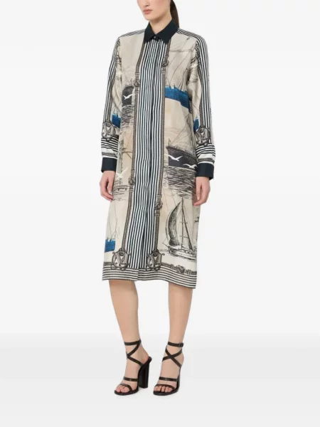 Rochie midi Max Mara de mătase cu imagine