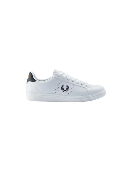 Sneakersy Fred Perry skórzane sznurowane do tenisa białe