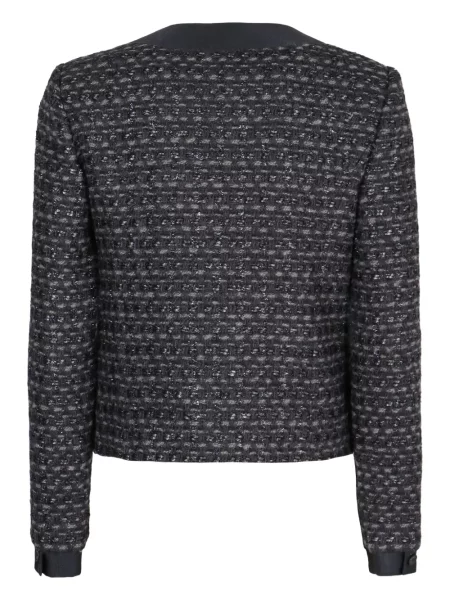 Geacă Emporio Armani din tweed negru