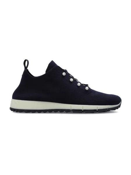 Sneakersy Jimmy Choo z kaszmiru niebieskie
