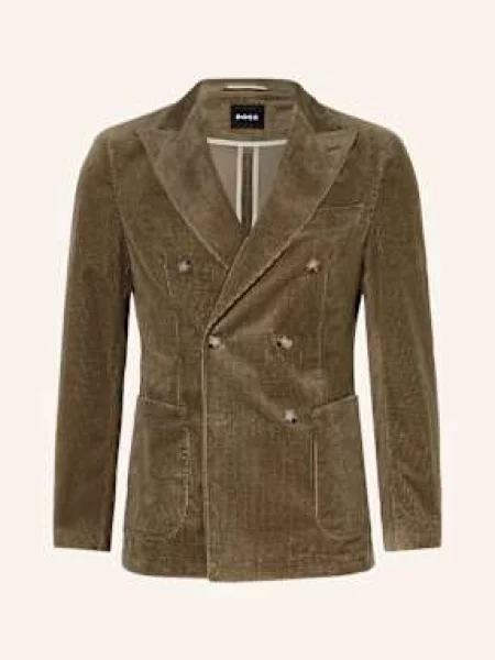 Boss Manšestrové Sako Hanry Slim Fit khaki