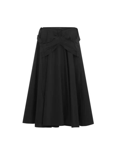 Spódnica midi Maison Margiela klasyczna do kolan z kokardką czarna