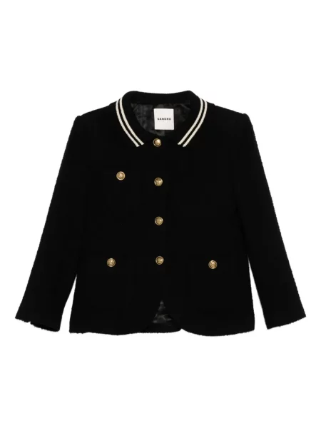 Geacă Sandro din tweed negru