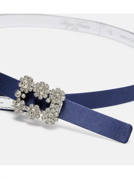 Curea Roger Vivier din satin albastru