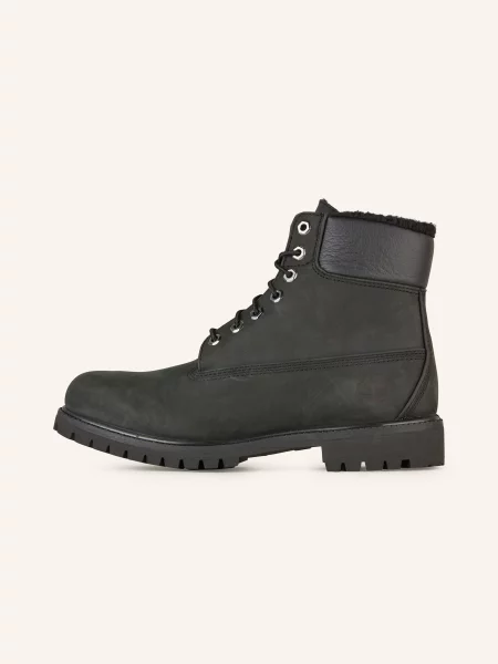 Botki Timberland sznurowane zamszowe czarne