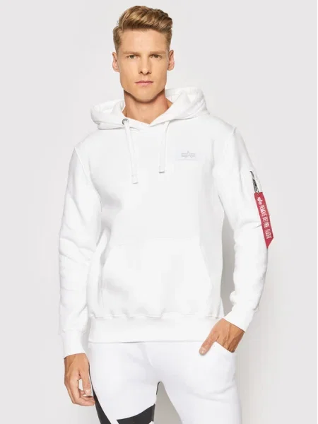 Geacă Alpha Industries cu imagine alb