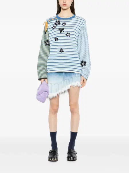 Pulover Yanyan Knits cu dungi albastru