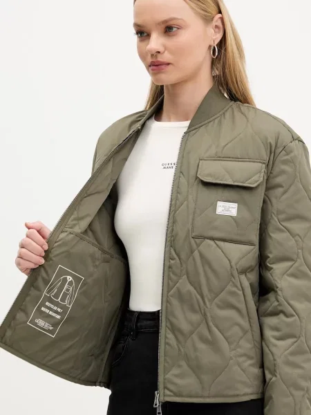 Куртка Guess Jeans демісезонна oversize зелений