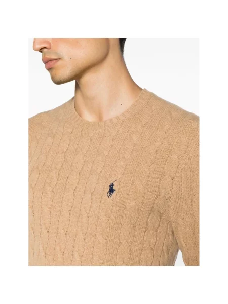 Sweter Polo Ralph Lauren wełniany beżowy
