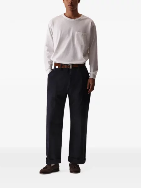 Pantaloni Fortela cu model herringbone
