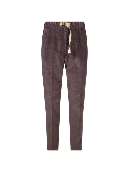 Pantaloni White Sand de catifea cord alb