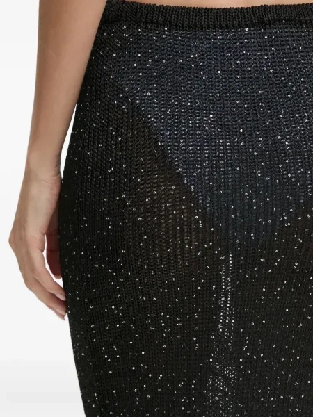Fustă Paramidonna cu paiete negru