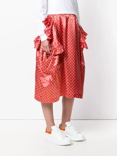 Puntíkaté sukně Comme Des Garçons Pre-owned červené
