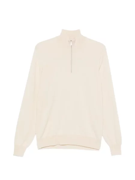Pulover Brunello Cucinelli tricotate alb