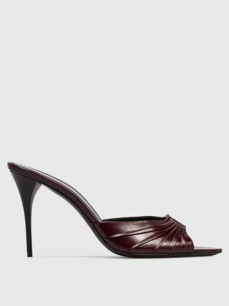 Шкіряні мюлі Вabylone Saint Laurent бордові