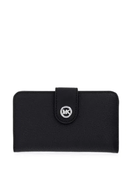 Portofel Michael Michael Kors din piele cu autograf negru