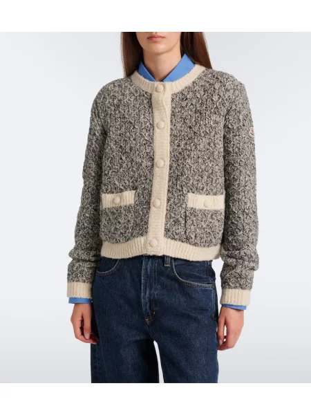 Cardigan Moncler de lână gri