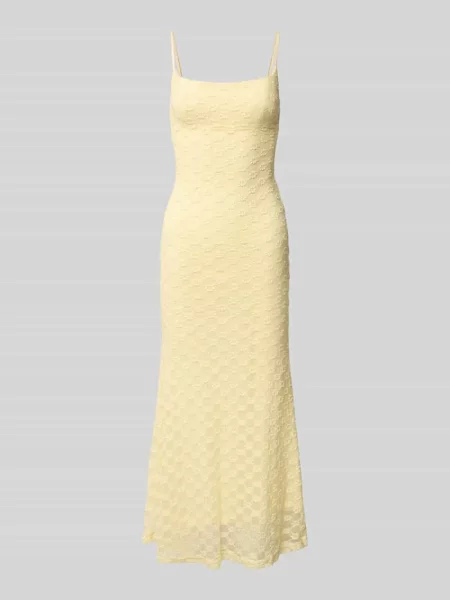 Sukienka midi o kroju slim fit z kwiatowym obszyciem z koronki na całej powierzchni Bardot