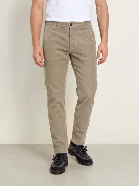 Camel Active Spodnie Z Sztruksu Typu Cordchino O Regularnym Kroju beige beżowe