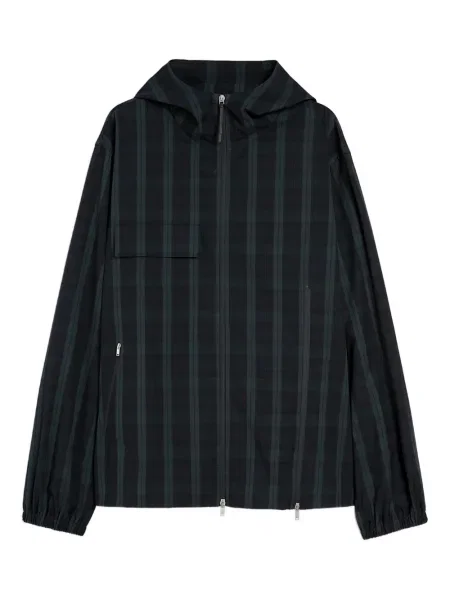 Geacă Jil Sander în carouri cu imagine negru