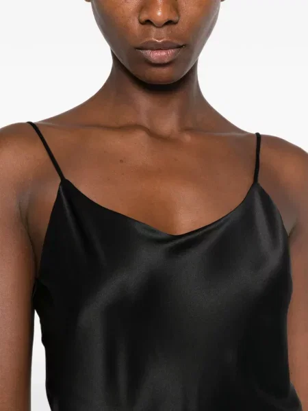 Σατέν με τιράντες τοπ Max Mara μαύρο