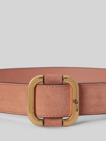 Pasek ze skóry welurowej z wytłoczonym logo Lauren Ralph Lauren
